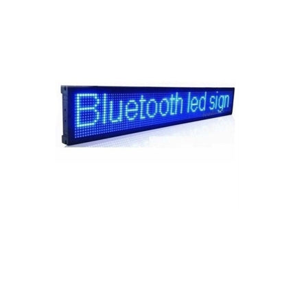 Letrero Luminoso Led Texto Programable Azul 67x19 Cm Wifi Azul