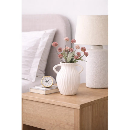 Florero Jarrón Cerámica Decorativos Para Mesa Blanco