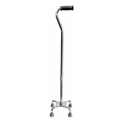 Bastón Ortopédico Altura Regulable Cuatro Patas Gris