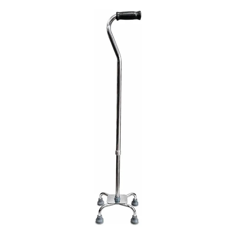 Bastón Ortopédico Altura Regulable Cuatro Patas Gris