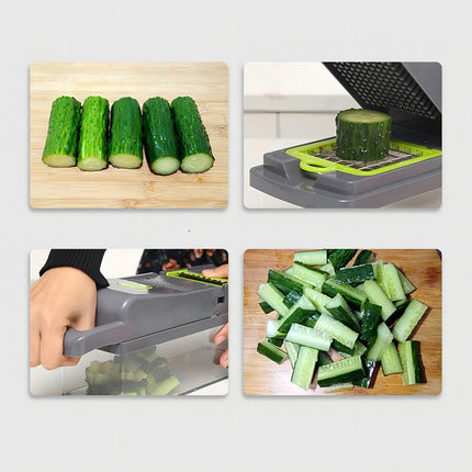 Rallador Picador Cortador Frutas Y Verduras Multiuso 14 En 1
