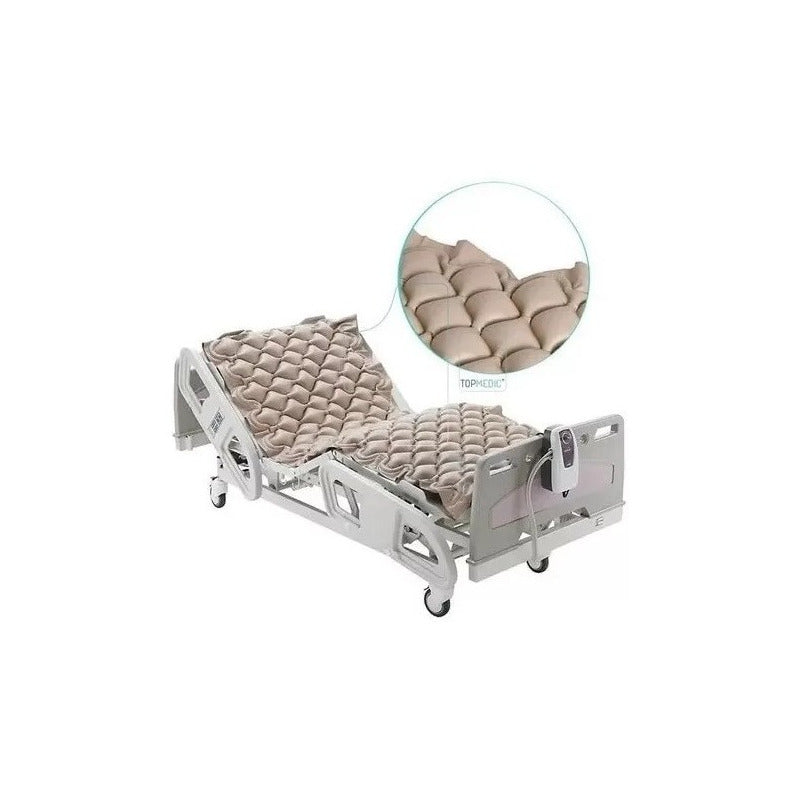 Colchón Antiescaras Con Motor + Kit Reparacion  Crema