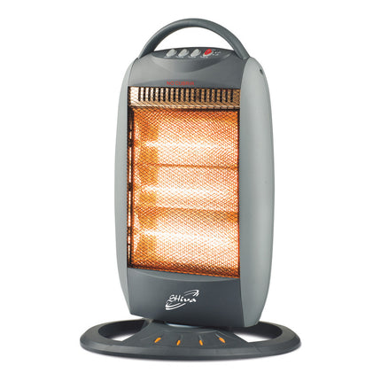 Estufa Eléctrica 3 Niveles 1200w  Oscilante (control Remoto) Gris