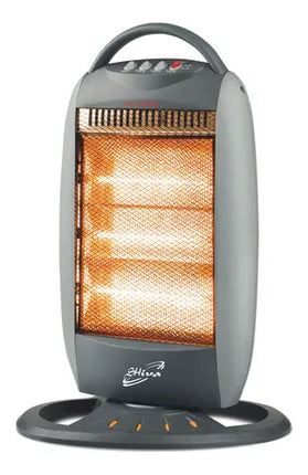 Estufa Eléctrica 3 Niveles 1200w  Oscilante (control Remoto) Gris