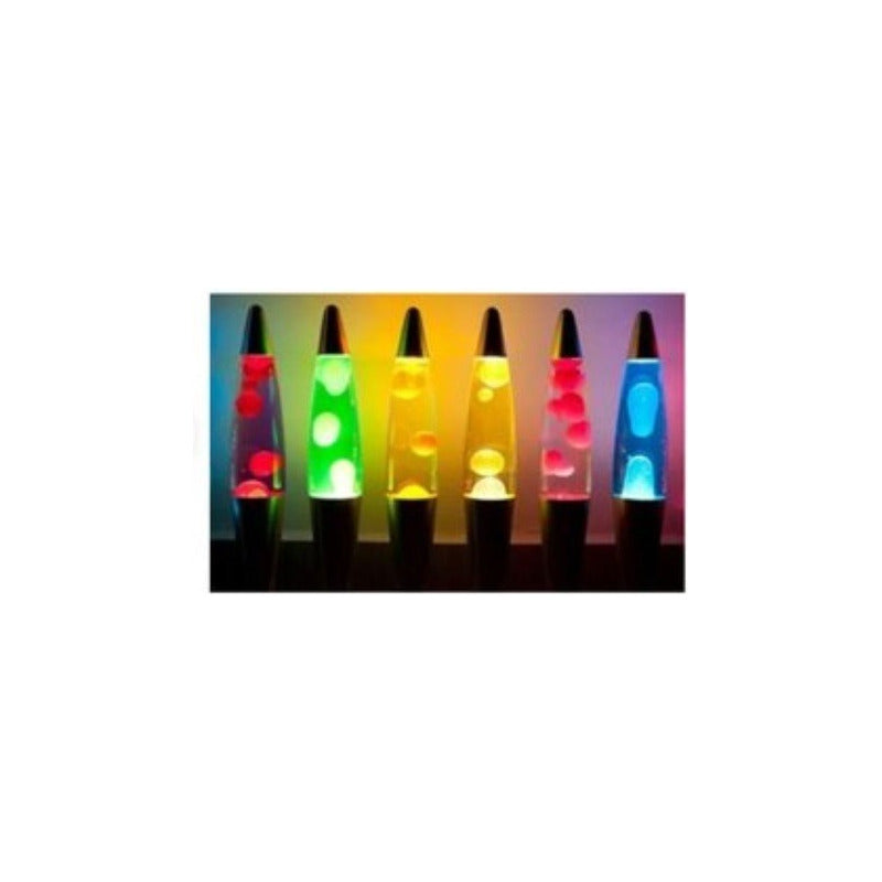 Lámpara De Lava Grande 34 Cm Con Base Negra