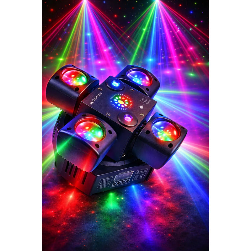 Cabeza Móvil Mini 4 Head Láser + Led 220v