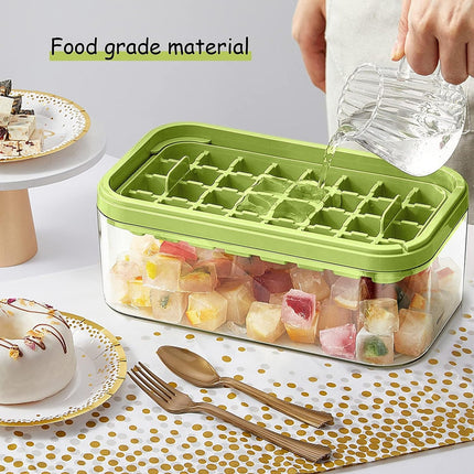 Pack De Cubeteras Para Hielo Con Tapa Y Cuchara - Verde