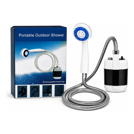 Ducha Portátil Recargable Para Camping Blanco