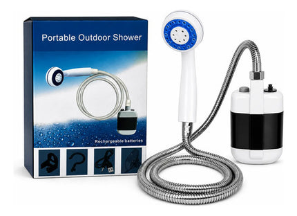 Ducha Portátil Recargable Para Camping Blanco