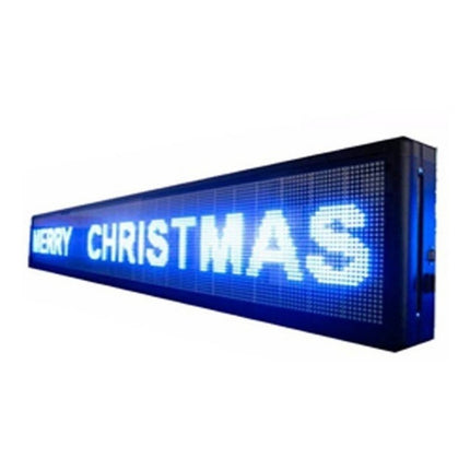 Letrero Luminoso Led Texto Programable Azul 67x19 Cm Wifi Azul