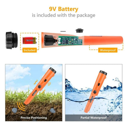 Detector Metales Portátil Localizador De Mano Color Naranja Naranja
