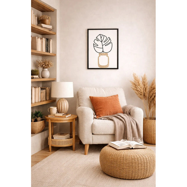 Cuadro Decorativo Pared Metálico 40 X 30 Cms Negro