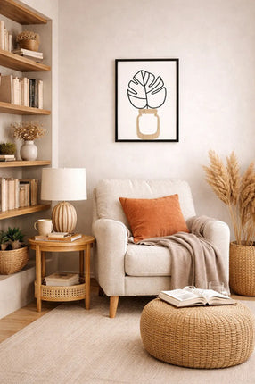 Cuadro Decorativo Pared Metálico 40 X 30 Cms Negro
