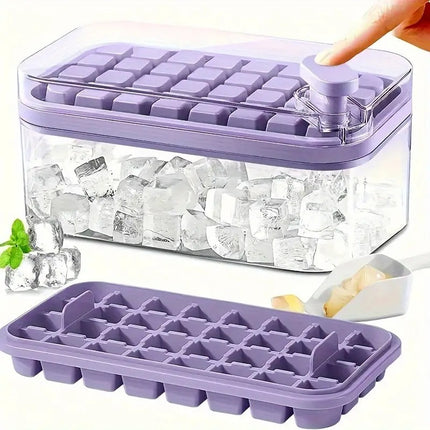 Bandejas Cubeta De Hielo Y Cuchara Para Hielo Amarillo