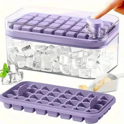 Bandejas Cubeta De Hielo Y Cuchara Para Hielo Amarillo