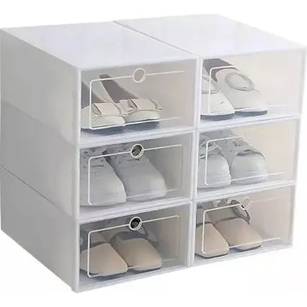Cajones Organizadores De Zapato Apilable Pack 6 Unidades  Blanco