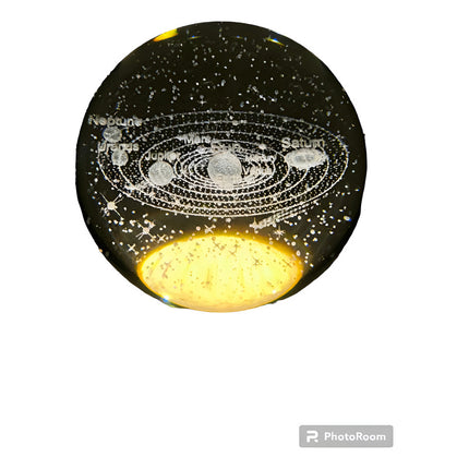 Lámpara De Mesa Bright Moon Crystal Ball, Luna, Sist Solar Sistema Solar