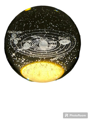 Lámpara De Mesa Bright Moon Crystal Ball, Luna, Sist Solar
