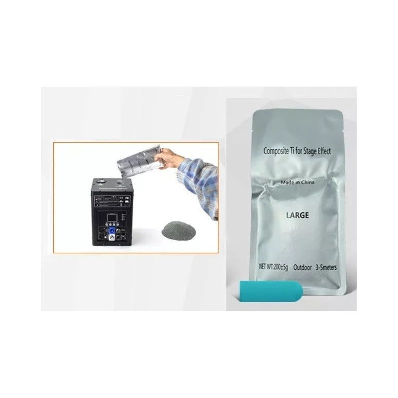 Efecto Sobre Polvo De Chispa Fria De Titanio