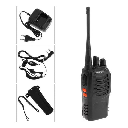 Walkie Talkie Baofeng X 2 Radios 16c 5km Alcance Negro