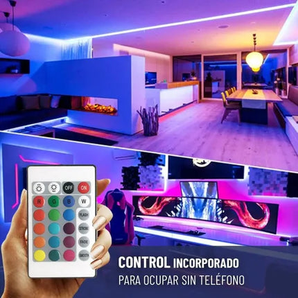 Tira De Luces Led Rrgb Bluetooth Músic 10 Metros Rgb