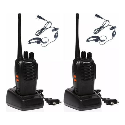 Walkie Talkie Baofeng X 2 Radios 16c 5km Alcance Negro