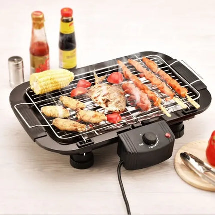 Parrilla Portatil Eléctrica Bbq Para Exterior/interior 2000w Negro