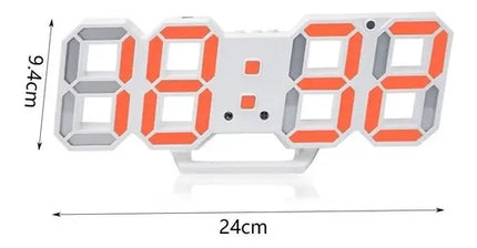Reloj 3d Digital Led Pared Escritorio Multifuncional