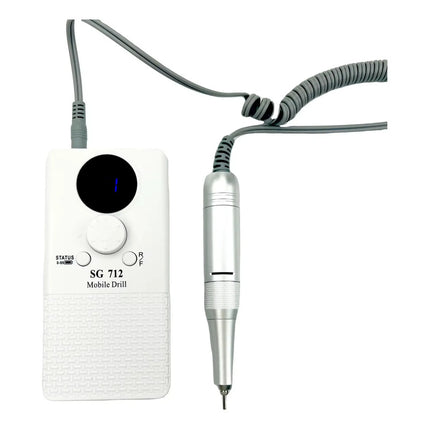 Torno De Uñas Profesional Recargab 45000rpm Pantalla Digital Blanco