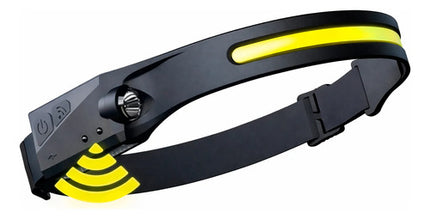 Linterna Frontal Led Recargable Con Cable Usb Blanco