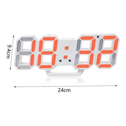 Reloj 3d Digital Led Pared Escritorio Multifuncional