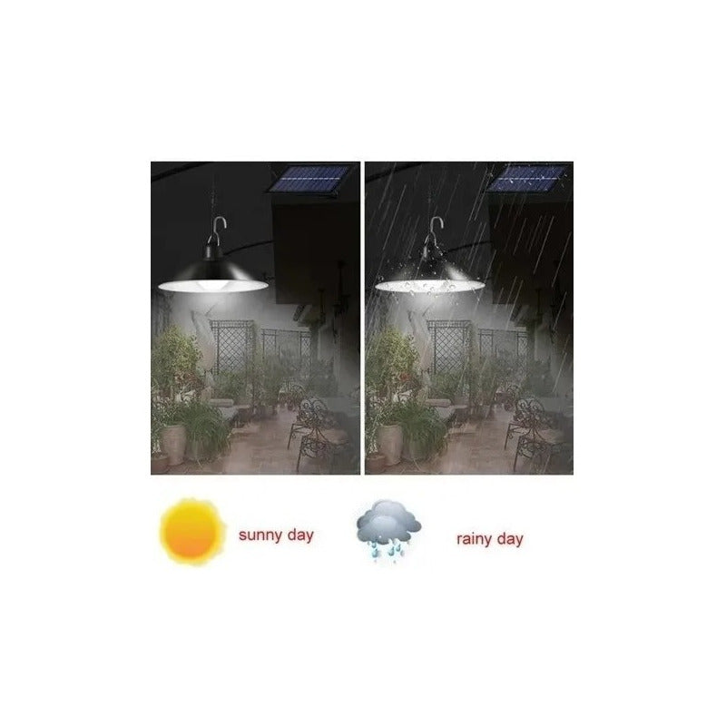 Lampara Solar Doble Colgante 240w + Panel Solar + Control