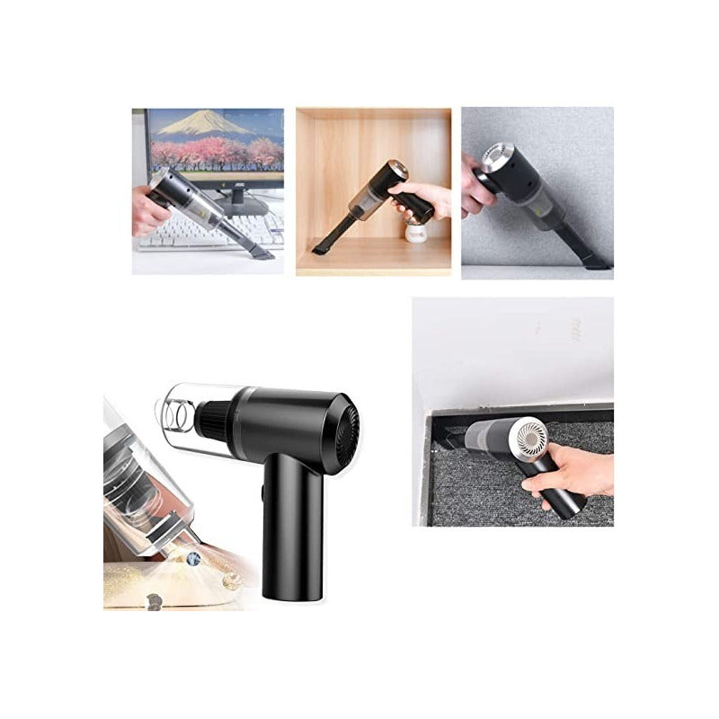 Aspiradora Mini Casa Auto Inalámbrica Recargable Usb Negro