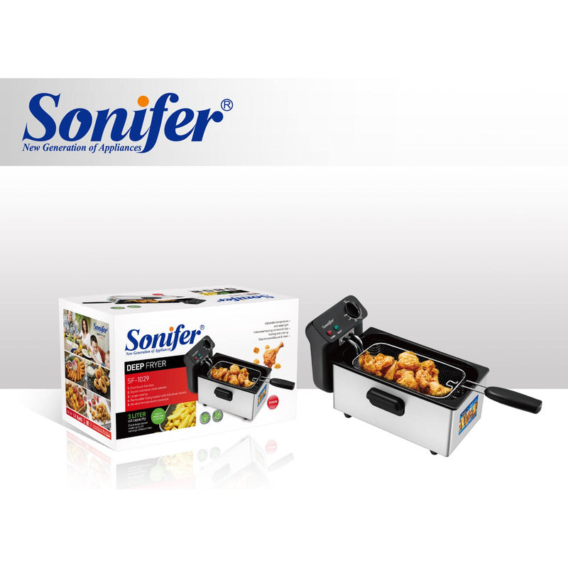 Freidora Sonifer Sf-1029 3.0l Acero Inoxidable 220v-240v Gris 50/60 Hz