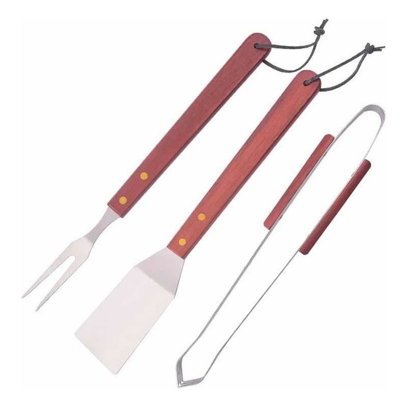 Set Parrillero Asado X3 Utensilios