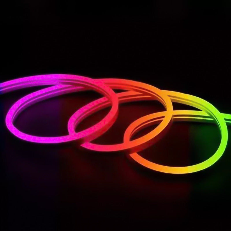 Cinta Led Rgb Flex De Neon 12v Con Luces Multicolor 5mts Rgb