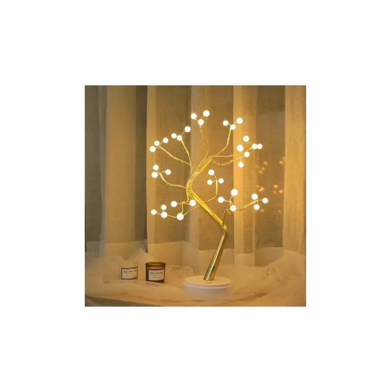 Lampara Led Tipo Bonsai Arbol Luces Decorativo Luz Hada Blanco Blanco