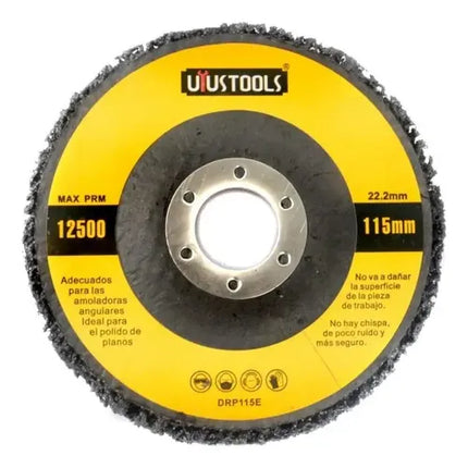 Disco Pulir Removedor Pintura Oxido 4 1/2 115mm Esmeril Color Negro - Drp115e