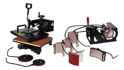 Maquina Estampadora 8 En 1/ Sublimadora 8 En 1. 1250w.  Negro