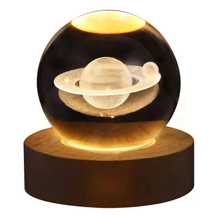 Lámpara De Mesa Bright Moon Crystal Ball Luces Nocturnas Estructura Color Saturno Saturn