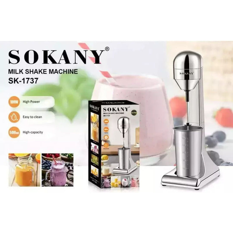 Batidora Milkshake 1 Vaso Plateado