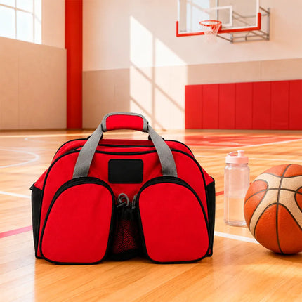Bolso De Viaje De Poliéster Rojo Deportivo Con Asas Rojo