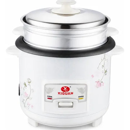 Olla Arrocera Con Vaporera De Aluminio Antiadherente 4 Lt. Blanco 50/60 Hz