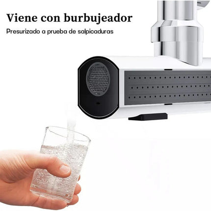 Llave Para Cocina Y Baño Adaptador Lavaplatos 3 Modos Plateado
