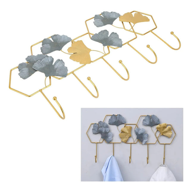 Adorno De Pared Colgante Diseño Multiuso Tipo Colgador Dorado Oscuro