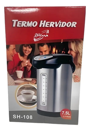 Termo Hervidor Grande Eléctrico / Inox / 4.5 Litros Plateado