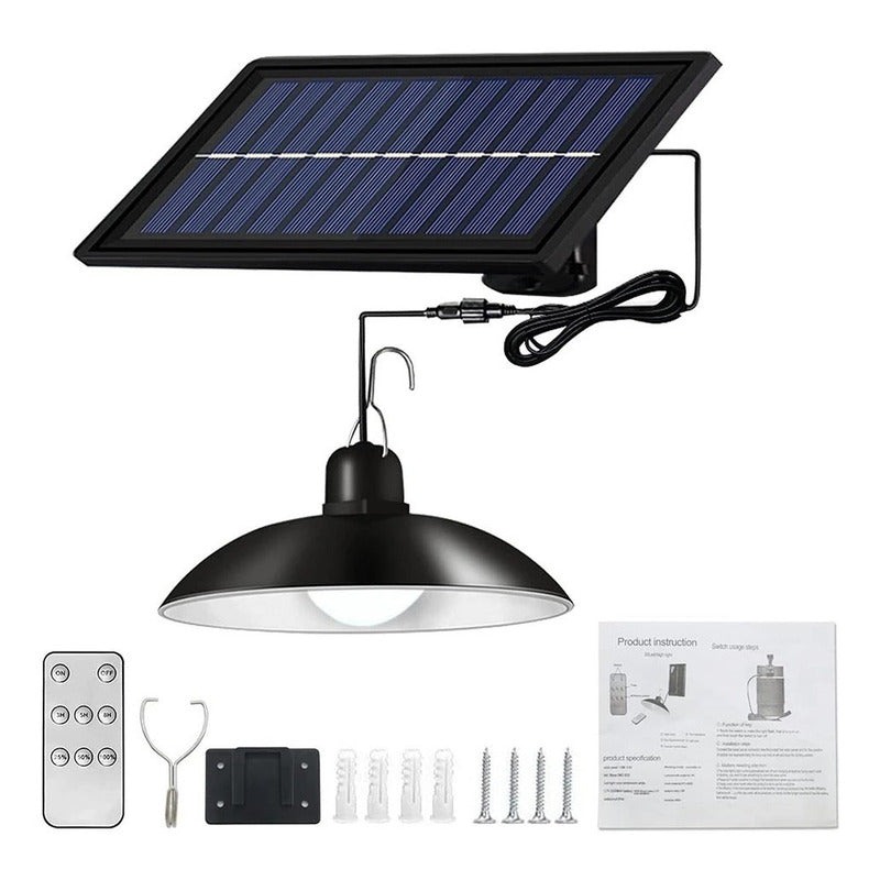 Lampara Solar Led Colgante Plafon + Control