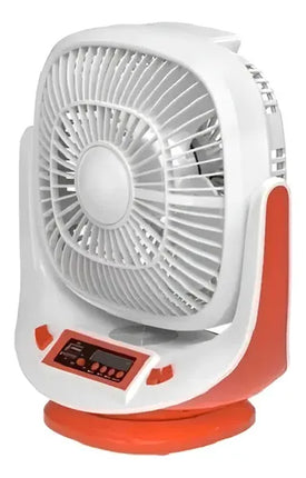 Ventilador Recargable Solar / Linterna / Radio / Bluetooth 20 Cm