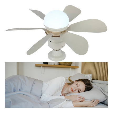 Luz De Ventilador De Techo Tricolor Con Mando A Distancia 42 Cm 1 Blanco Plástico 6