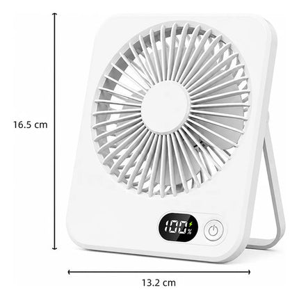 Ventilador De Escritorio Recargable Usb Portátil Silencioso